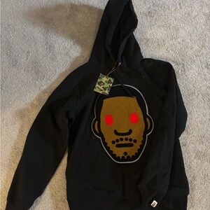 Bape Black Hoodie with Graphic Design